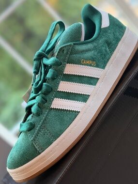 Adidas Campus ADV Green Suede Gum Sole Sneakers NIB Womens 9 Mens 8
